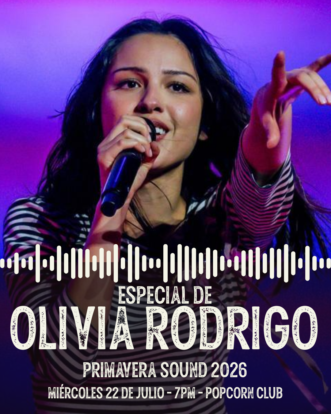 Afiche de Especial de Olivia Rodrigo: Primavera Sound 2026